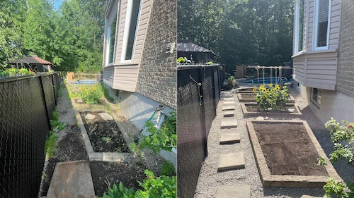 Travail d'aménagement paysager